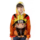 Fortnite Naruto Uzumaki Hoodies 3D Printed Casual Jumper for Kids Teen Adult
