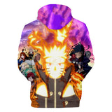Fortnite Naruto Uzumaki Hoodies 3D Printed Casual Jumper for Kids Teen Adult