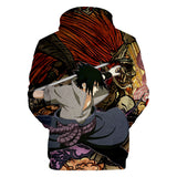Fortnite Naruto Sasuke Uchiha Hoodies 3D Printed Casual Jumper for Kids Teen Adult