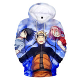 Fortnite Naruto Uzumaki Sasuke Uchiha Sakura Hoodies 3D Printed Casual Jumper