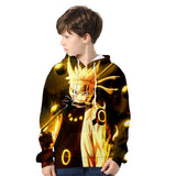 Fortnite Naruto Uzumaki Hoodies 3D Printed Casual Jumper for Kids Teen Adult