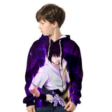 Fortnite Naruto Sasuke Uchiha Hoodies 3D Printed Casual Jumper for Kids Teen Adult