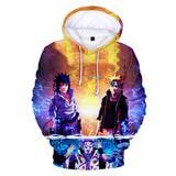Fortnite Naruto Uzumaki Sasuke Uchiha Hoodies 3D Printed Casual Jumper