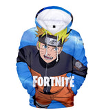 Fortnite Naruto Uzumaki Hoodies 3D Printed Casual Jumper for Kids Teen Adult