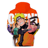 Fortnite Naruto Uzumaki Hoodies 3D Printed Casual Jumper for Kids Teen Adult
