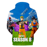 Fortnite Naruto Uzumaki Hoodies 3D Printed Casual Jumper for Kids Teen Adult