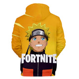 Fortnite Naruto Uzumaki Hoodies 3D Printed Casual Jumper for Kids Teen Adult