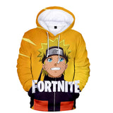 Fortnite Naruto Uzumaki Hoodies 3D Printed Casual Jumper for Kids Teen Adult