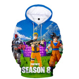 Fortnite Naruto Uzumaki Hoodies 3D Printed Casual Jumper for Kids Teen Adult