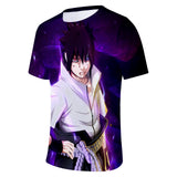 Fortnite Naruto Sasuke Uchiha T-shirts Sports Summer Top Tees Xmas Birthday Gift