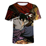 Fortnite Naruto Sasuke Uchiha T-shirts Sports Summer Top Tees Xmas Birthday Gift