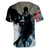 Fortnite Naruto Sasuke Uchiha T-shirts Sports Summer Top Tees Xmas Birthday Gift