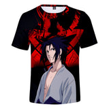 Fortnite Naruto Sasuke Uchiha T-shirts Sports Summer Top Tees Xmas Birthday Gift