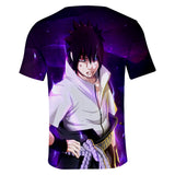 Fortnite Naruto Sasuke Uchiha T-shirts Sports Summer Top Tees Xmas Birthday Gift