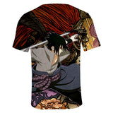 Fortnite Naruto Sasuke Uchiha T-shirts Sports Summer Top Tees Xmas Birthday Gift
