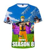 Fortnite Naruto Uzumaki T-shirts Sports Summer Top Tees Xmas Birthday Gift