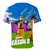 Fortnite Naruto Uzumaki T-shirts Sports Summer Top Tees Xmas Birthday Gift