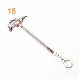 3pcs Fortnite Game Peripheral Pickaxe Axe Gun Keychain Pendant