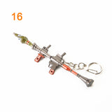 3pcs Fortnite Game Peripheral Pickaxe Axe Gun Keychain Pendant
