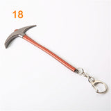3pcs Fortnite Game Peripheral Pickaxe Axe Gun Keychain Pendant