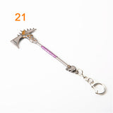 3pcs Fortnite Game Peripheral Pickaxe Axe Gun Keychain Pendant