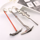3pcs Fortnite Game Peripheral Pickaxe Axe Gun Keychain Pendant