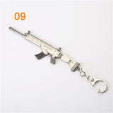 3pcs Fortnite Game Peripheral Pickaxe Axe Gun Keychain Pendant