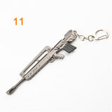 3pcs Fortnite Game Peripheral Pickaxe Axe Gun Keychain Pendant
