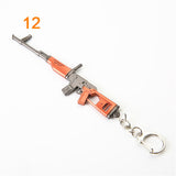 3pcs Fortnite Game Peripheral Pickaxe Axe Gun Keychain Pendant