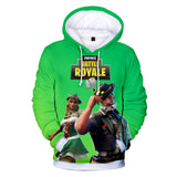 3D Fortnite Heidi Ludwig Long Sleeve Green Hoodie for Kids Youth Adult