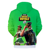 3D Fortnite Heidi Ludwig Long Sleeve Green Hoodie for Kids Youth Adult
