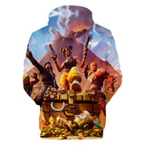 Fortnite Season 8 Design Hoodie 3D Color Print Pullover Sweatshirt