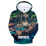 3D Fortnite Season 8 Sailboat Long Sleeve Green Hoodie for Kids Youth Adult