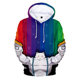 Rainbow Bear 3D Print Cosplay Long Sleeve Jumper Hoodie for Kids Youth Adult