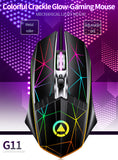 G11 USB LED Wired Mouse 2400 DPI Optical 6 Buttons Gaming Mouse