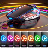 G3PRO Wired Mute Gaming Mouse Ergonomic 7 Buttons 3200DPI Computer Gamer Mice