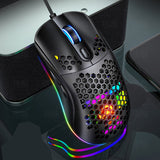 G7 Wired Gaming Mouse 7200DPI RGB Backlight Computer Honeycomb Hollow Mice