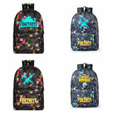 Grid Game Fortnite Printed Backpack Canvas School Bags