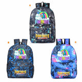 Galaxy Space Game Fortnite Printed Backpack Canvas School Bags