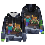 Hot Game Minecraft Jumper Casual Sports Hoodie for Kids Youth Adult