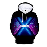 2019 New Game Fortnite Season 10 X Printing Black Hoodie for Kids Youth Adult