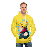 Hot Anime Cartoon Dragon Ball 3D Print Cosplay Yellow Hoodie Sweatshirts Tracksuit Jumper Kids Adult