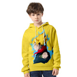 Hot Anime Cartoon Dragon Ball 3D Print Cosplay Yellow Hoodie Sweatshirts Tracksuit Jumper Kids Adult