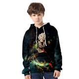 Hot Anime Cartoon Dragon Ball 3D Print Cosplay Black Hoodie Sweatshirts Tracksuit Jumper Kids Adult