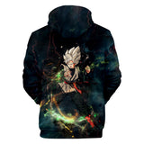 Hot Anime Cartoon Dragon Ball 3D Print Cosplay Black Hoodie Sweatshirts Tracksuit Jumper Kids Adult