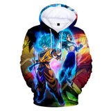 Hot Anime Cartoon Dragon Ball Goku Vegeta Cosplay Hoodie Sweatshirts Tracksuit Jumper Kids Adult