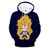 Hot Anime Cartoon Dragon Ball Cute Vegeta Cosplay Hoodie Sweatshirts Tracksuit Jumper Kids Adult