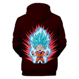 Hot Anime Cartoon Dragon Ball Cosplay Wine Red Blue Hoodie Sweatshirts Tracksuit Jumper Kids Adult
