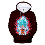 Hot Anime Cartoon Dragon Ball Cosplay Wine Red Blue Hoodie Sweatshirts Tracksuit Jumper Kids Adult