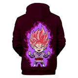 Hot Anime Cartoon Dragon Ball Cosplay Wine Red Blue Hoodie Sweatshirts Tracksuit Jumper Kids Adult